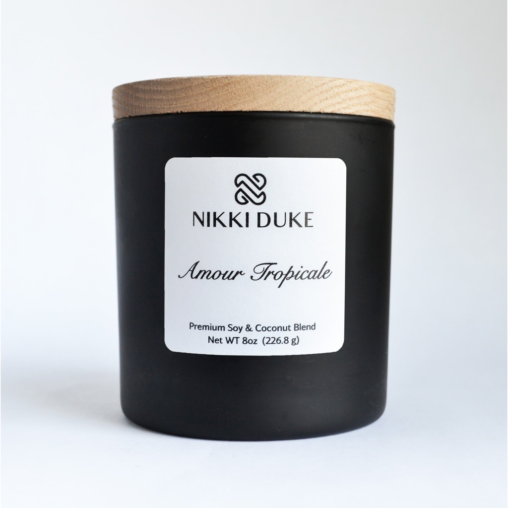 Nikki Duke Amour Tropicale 8 oz Premium Soy + Coconut Candle